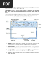 Ms Word: Parts of The Microsoft Word Window