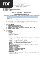 Prototype Lesson Plan Sample | PDF | Lesson Plan | Behavior Modification