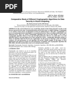 Comparative Study of Different Cryptographic Algorithms For Data Security in Cloud Computing