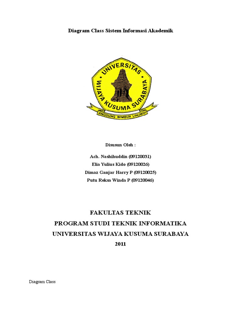 Diagram Class Sistem Informasi Akademik | PDF