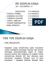 Tipe Tipe Disiplin Kerja