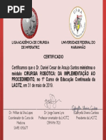 Certificado - Palestrante - Daniel Cesar - LACITZ