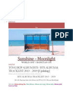 Sunshine - Moonlight: T NG H P Album Bts / Bts Album & TRACKLIST 2013 - 2019 (Updating)