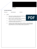 Cavitation Test Procedure Summary