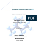 Pruebas Caracteristicas para Alcoholes, Fenoles y Eteres