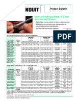 Self-Laminating Labels For Laser Ink Jet Printers: Product Bulletin