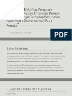 Perbedaan Efektifitas Pengaruh Massae Eff Dengan Kom Hangat Pada Dismenorhea