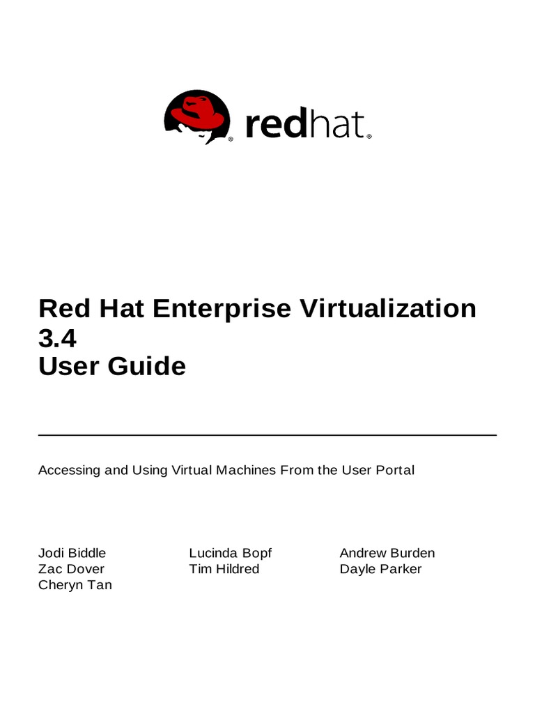 Red Hat Enterprise Virtualization 3.4 User Guide en US Download Free PDF Virtualization