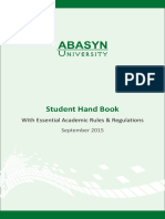 Student Hand Book: With Essential Academic Rules & Regulations