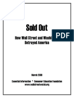 SOLD OUT - How Wall Street and Washington Betrayed America
