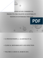 Evaluation of Six Commercial Products For Colistin Susceptibility Testing in Enterobacterales