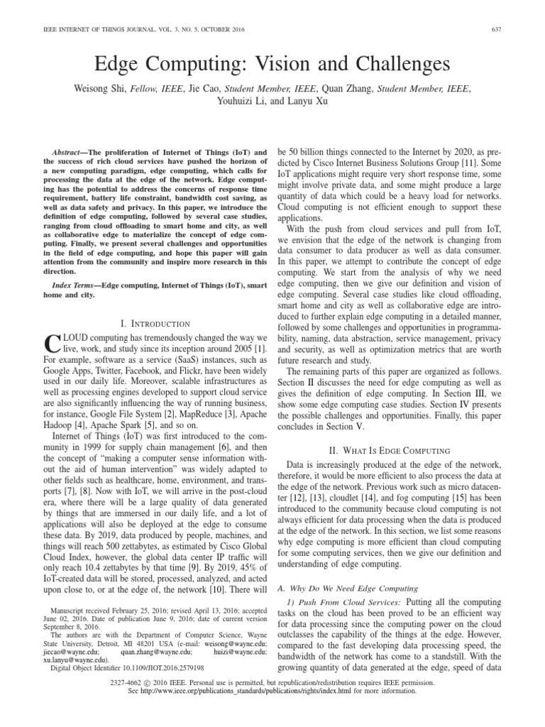 Mobile Edge Computing PDF | PDF | Internet Of Things | Cloud Computing