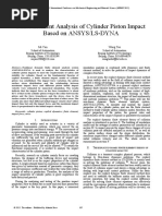 Finite Element Analysis of Cylinder Piston Impact Based On ANSYS/LS-DYNA