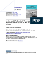 Think Volume 4 Issue 11 2005 [Doi 10.1017%2FS147717560000138X] Kaye, Sharon; Prisco, Robert -- In the End It's the Tail- Thomas Aquinas's Fifth Proof of the Existence of God