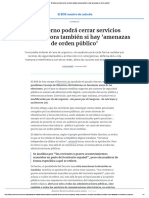 El Gobierno Podrá Cerrar Servicios Digitales Ahora También Si Hay 'Amenazas de Orden Público'