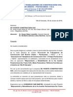 Carta - de Vicente Constructora SAC