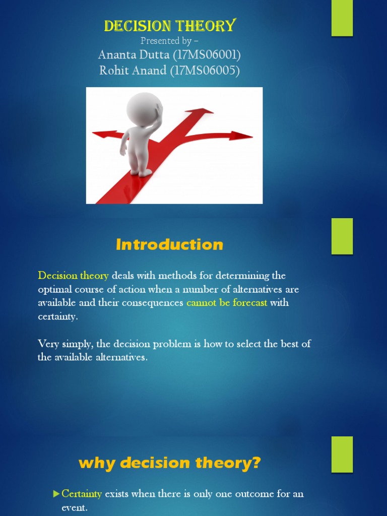 Understanding Decision Theory Concepts | PDF | Decision Making ...