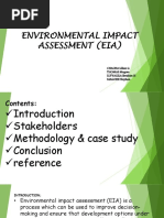 Environmental Impact Assessment (Eia) : CHACHA Lilian G THOMAS Mugwe Lufyagila Ibrahim H MAGOHE Stephen