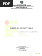Boletim de Servico 04 2019 - Campus Eirunepe
