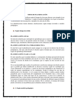 Tipos de Planificación Educativa