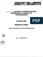 Alerta Por Feriado Largo 31-10-2019 Al 03-11-2019