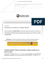 Conciencia y Contacto en Terapia Gestalt - Gestalt Salut