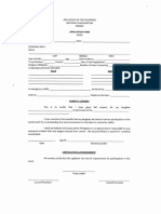 Girl Scout application form for health records