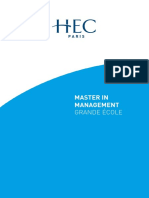 Master in Management Grande Ecole HEC Paris