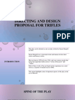 Directing and Design Proposal For Trifles