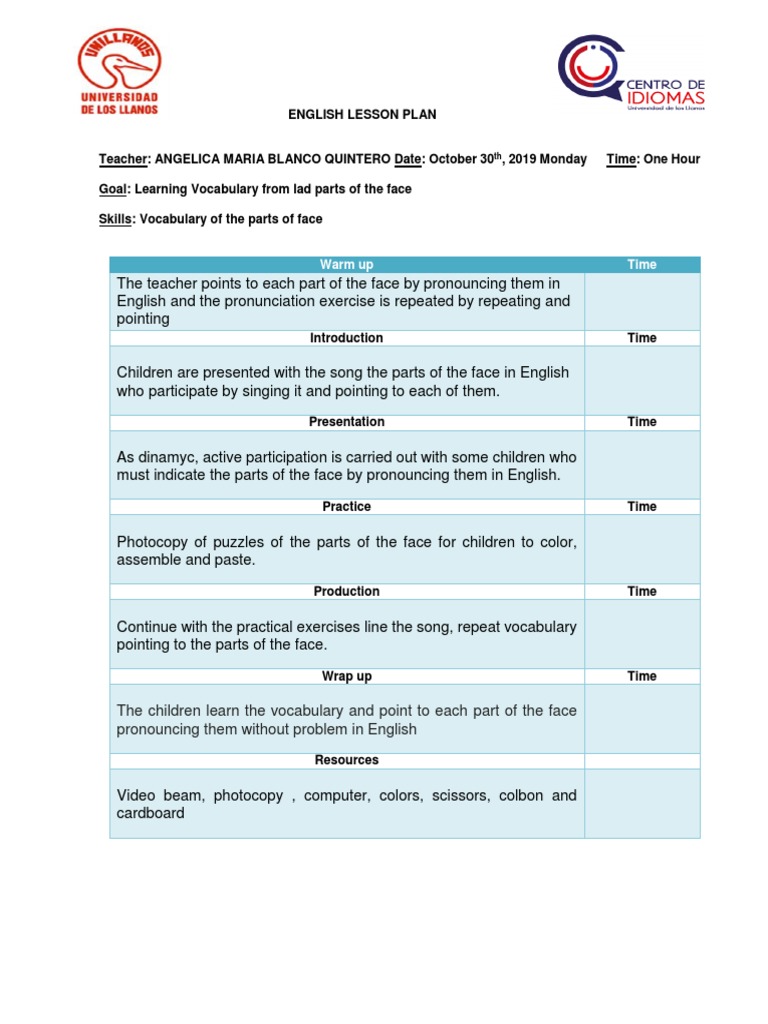 Lesson Plan Template Ci | PDF | Lesson Plan | Teaching