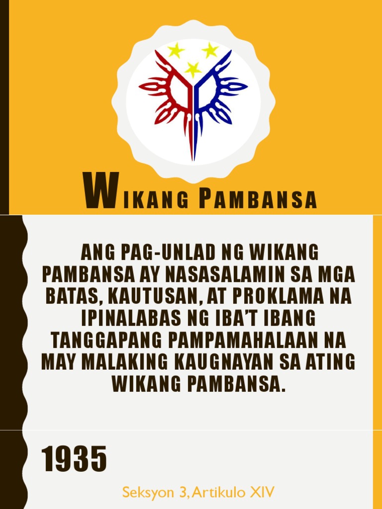 Wikang Pambansa | PDF