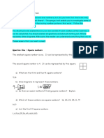 Yr 7 Number Patterns Task Term 2