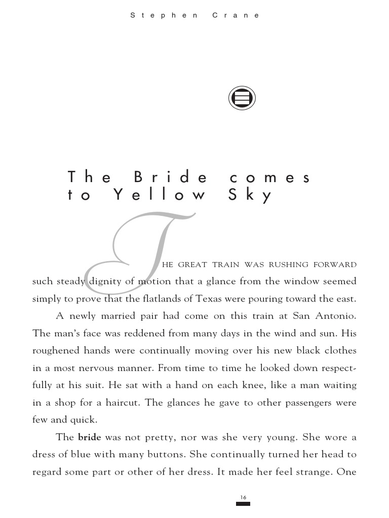 The Bride Comes To Yellow Sky | PDF