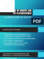 The Nature of Groups and Its Classifications