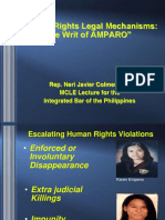 Human Rights Legal Mechanisms: The Writ of AMPARO