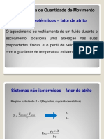 Transferência de Quantidade de Movimento Sistemas Não Isotérmicos