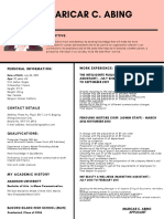 Orange and White Dotted High School Resume