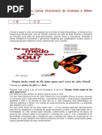 Prova de Filosofia_7º Ano Milton Santos e Carlos Drummond de Andrade