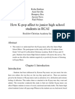 How K-Pop Affect To Junior High School Students in RCAI: Kisha Badinas Aizel Sevilla Humprey Bea Jayzon Nava Paul Polines