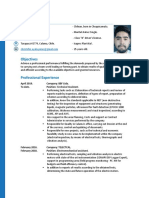 Curriculum Vitae: April 2019. Company: BBF Ltda. To Date. Position: Technical Assistant