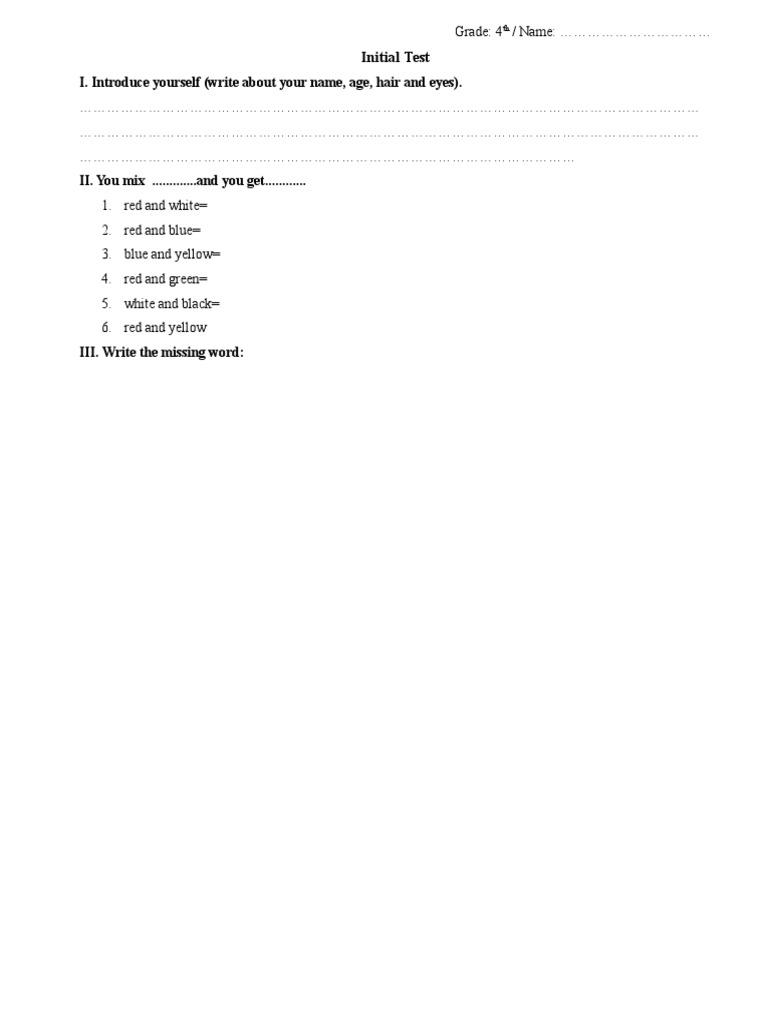 Initial Test 4 | PDF