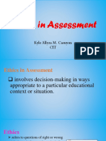 Ethics in Assessment: Kyle Allyza M. Casuyon CIT