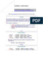 Artículos y contracciones