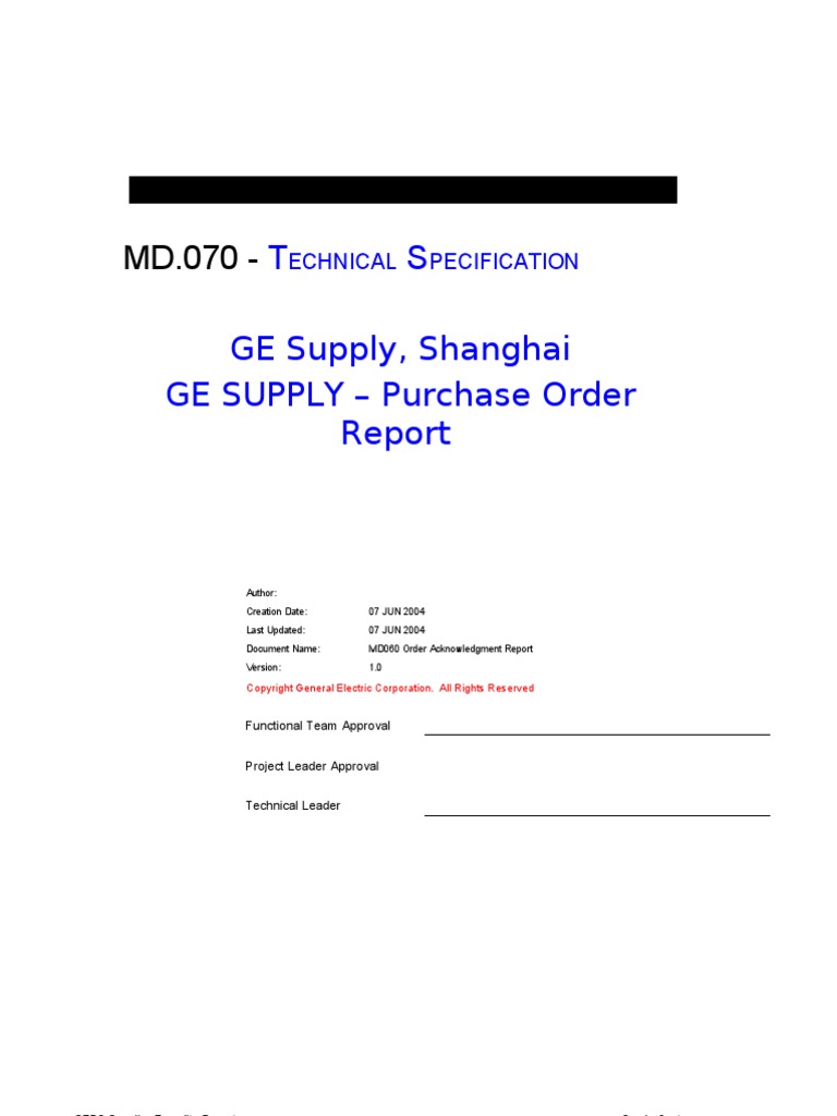 MD070 Purchase Order - Supplier Report | Oracle Database | Pl/Sql