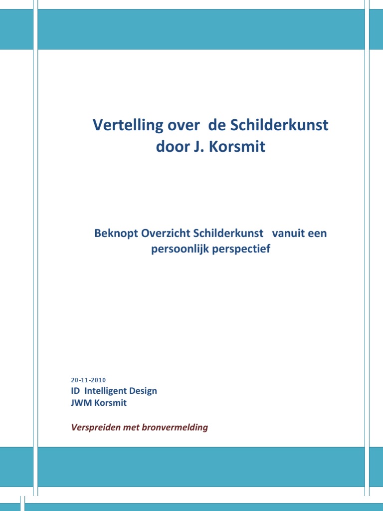 Vertelling Schilderkunst Korsmit 2010 Pdf