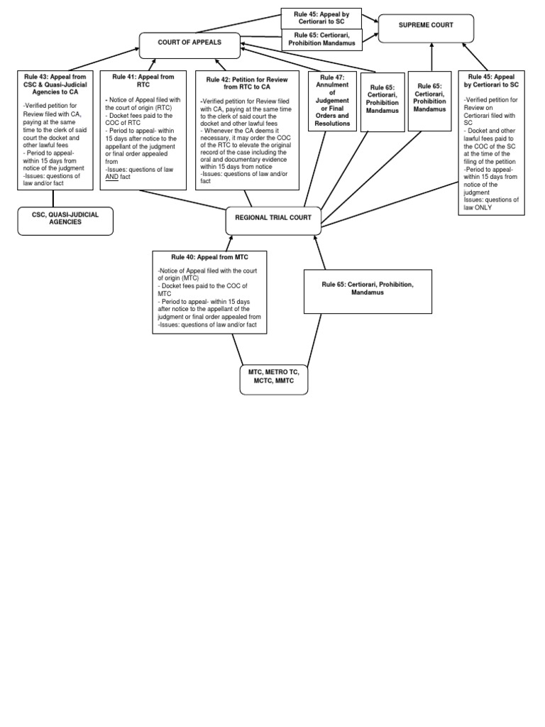 Diagram Appeals Overview | PDF | Certiorari | Appeal