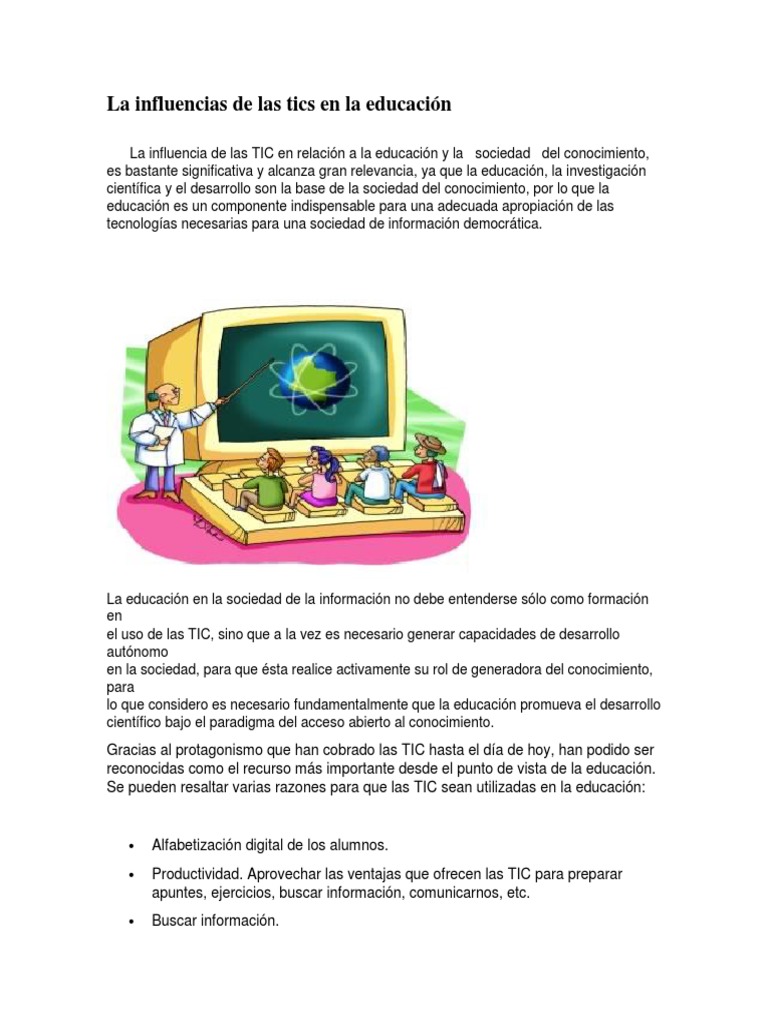 Impacto de las TIC en la Educación | PDF | Tecnología de información y ...