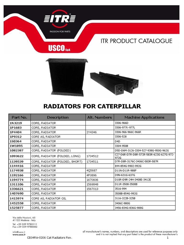 Cat Radiators | PDF | Thermodynamic Properties | Sustainable Building