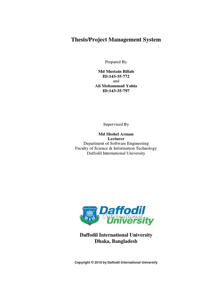 Thesis - Project Mangement System PDF | PDF | Usability | Use Case