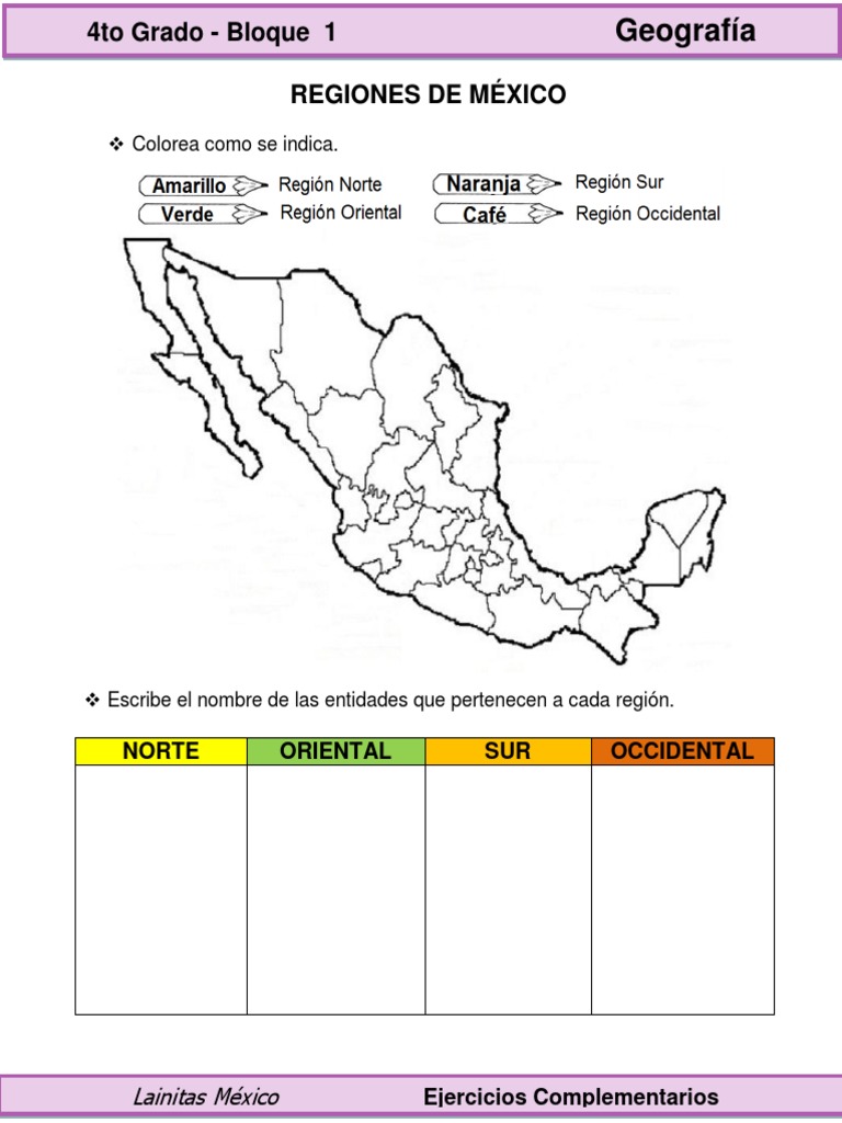 Hojas De Trabajo De Geografía De Cuarto Grado Continentes Geografía